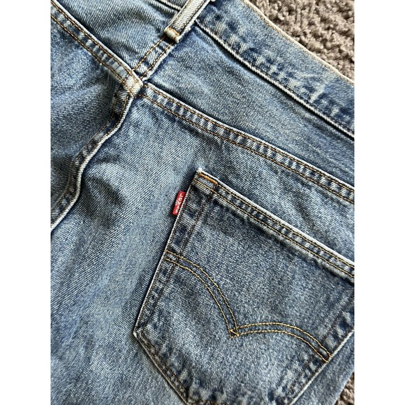 Levi’s 505 Mens 36x31 Straight  Blue Jeans Regular Fit Medium Wash Nice Work - Picture 5 of 6